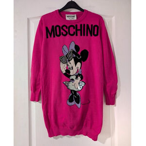 Moschino Pink Sweater with Minnie Mouse Design